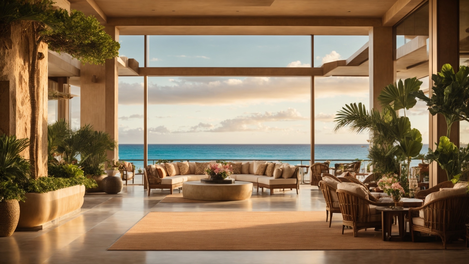 Luxury beachclub hotel on the beach in Hawaii