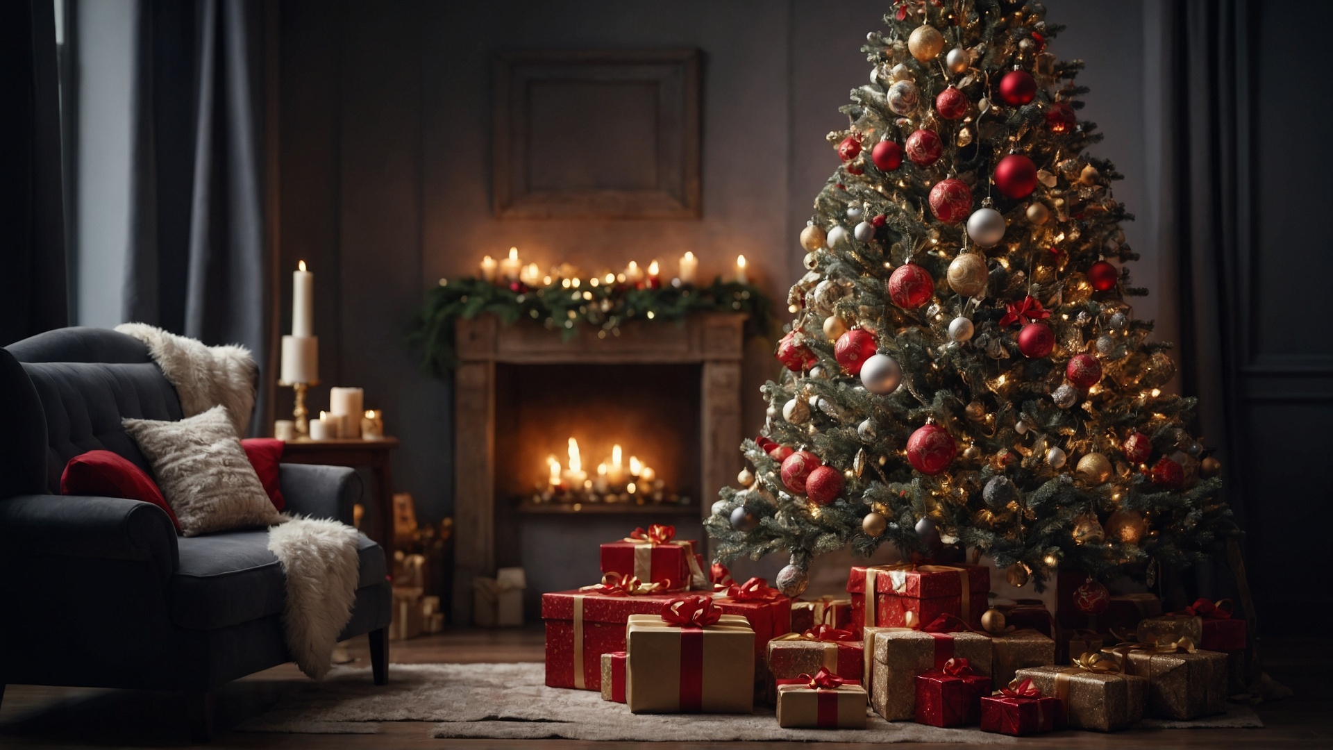 Christmas tree with gifts