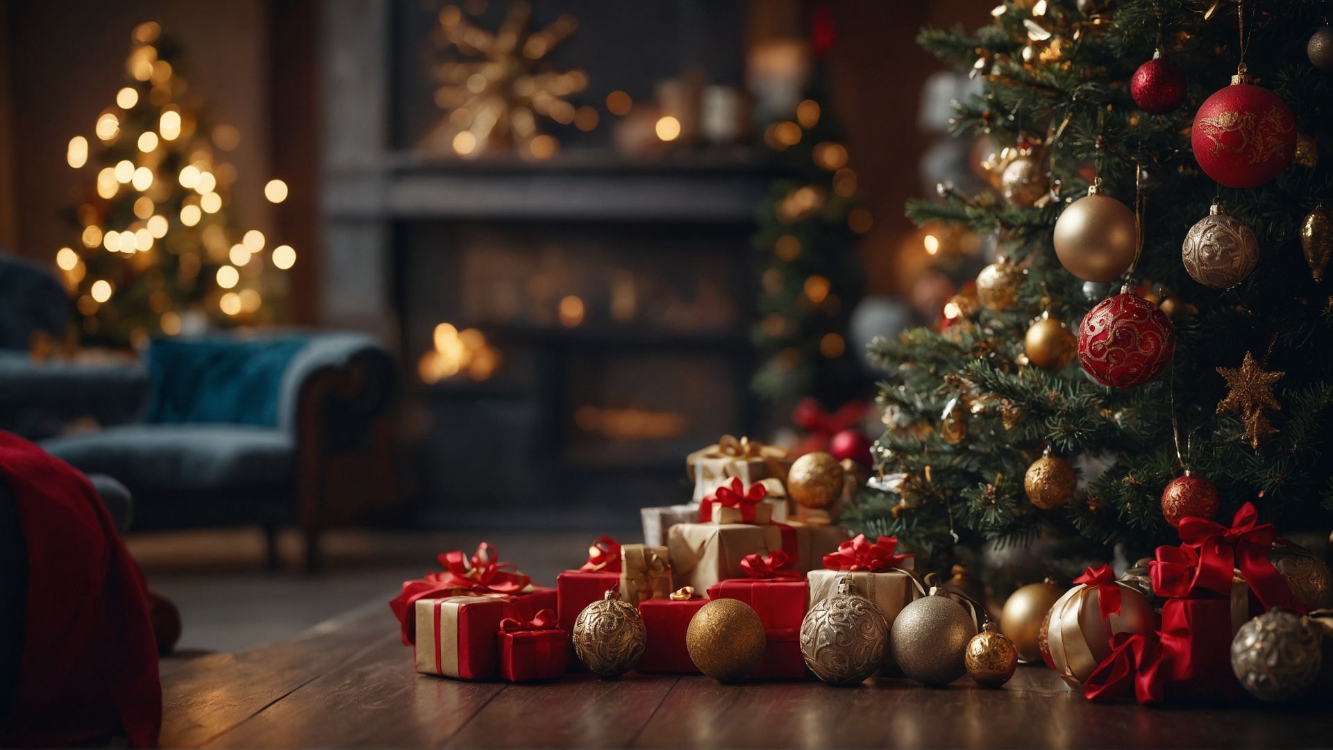 Christmas tree with gifts