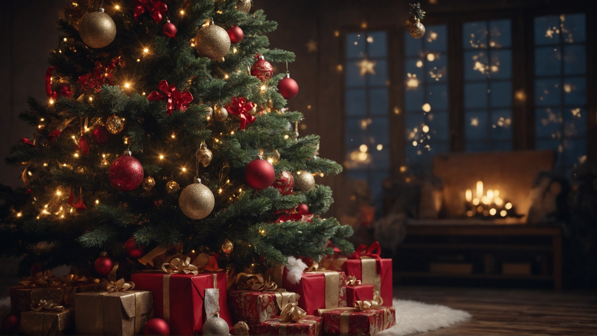 Christmas tree with gifts