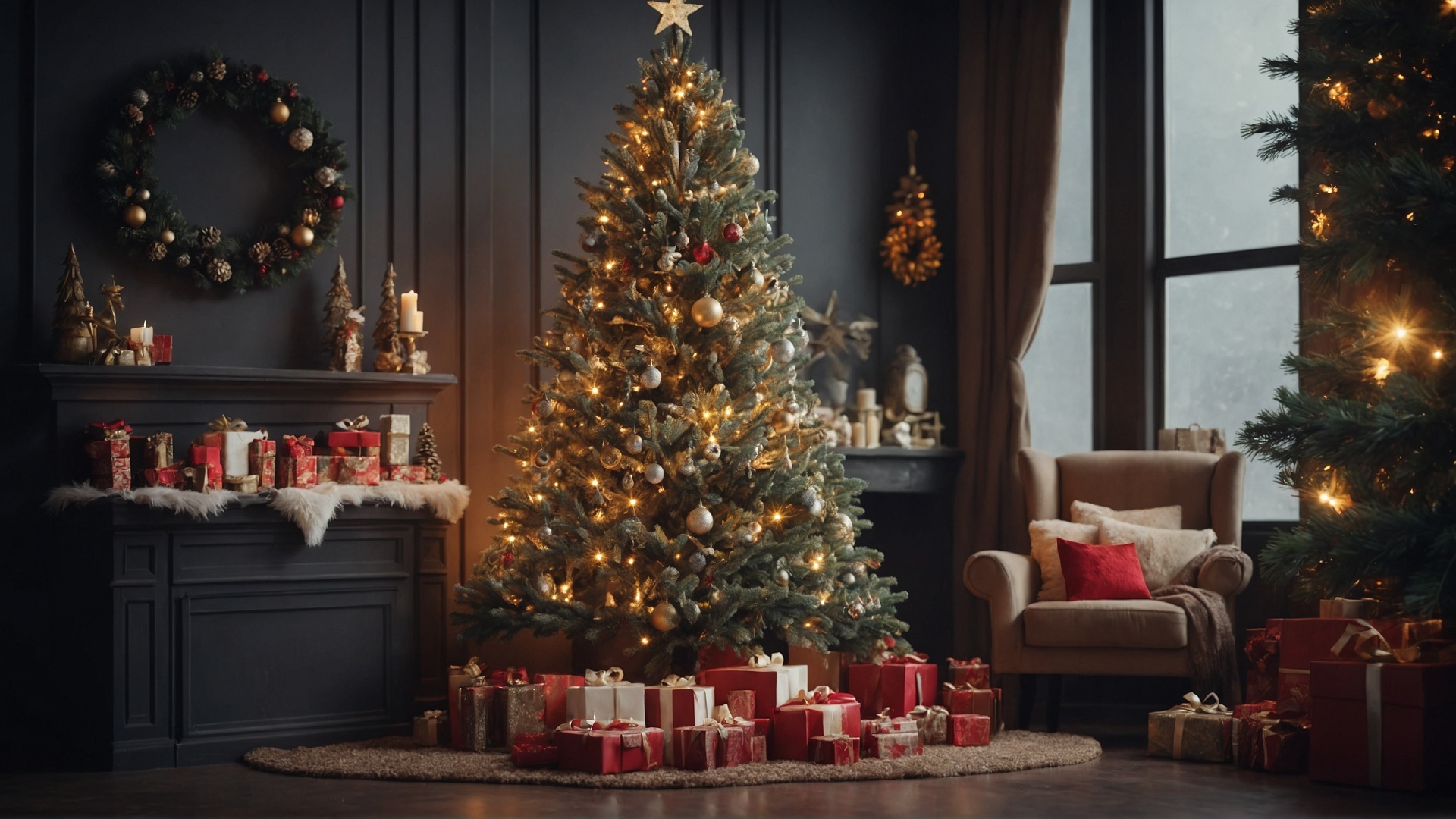 Christmas tree with gifts