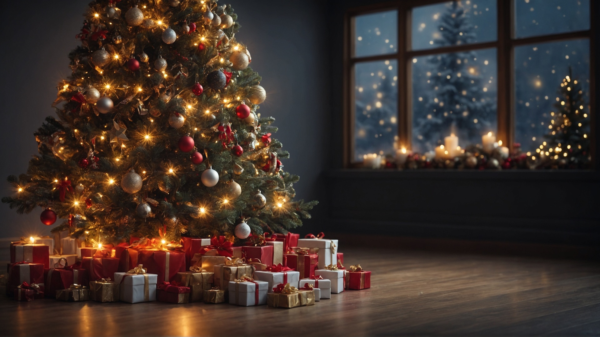 Christmas tree with gifts