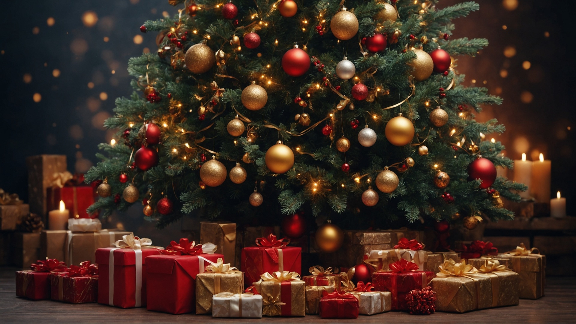 Christmas tree with gifts