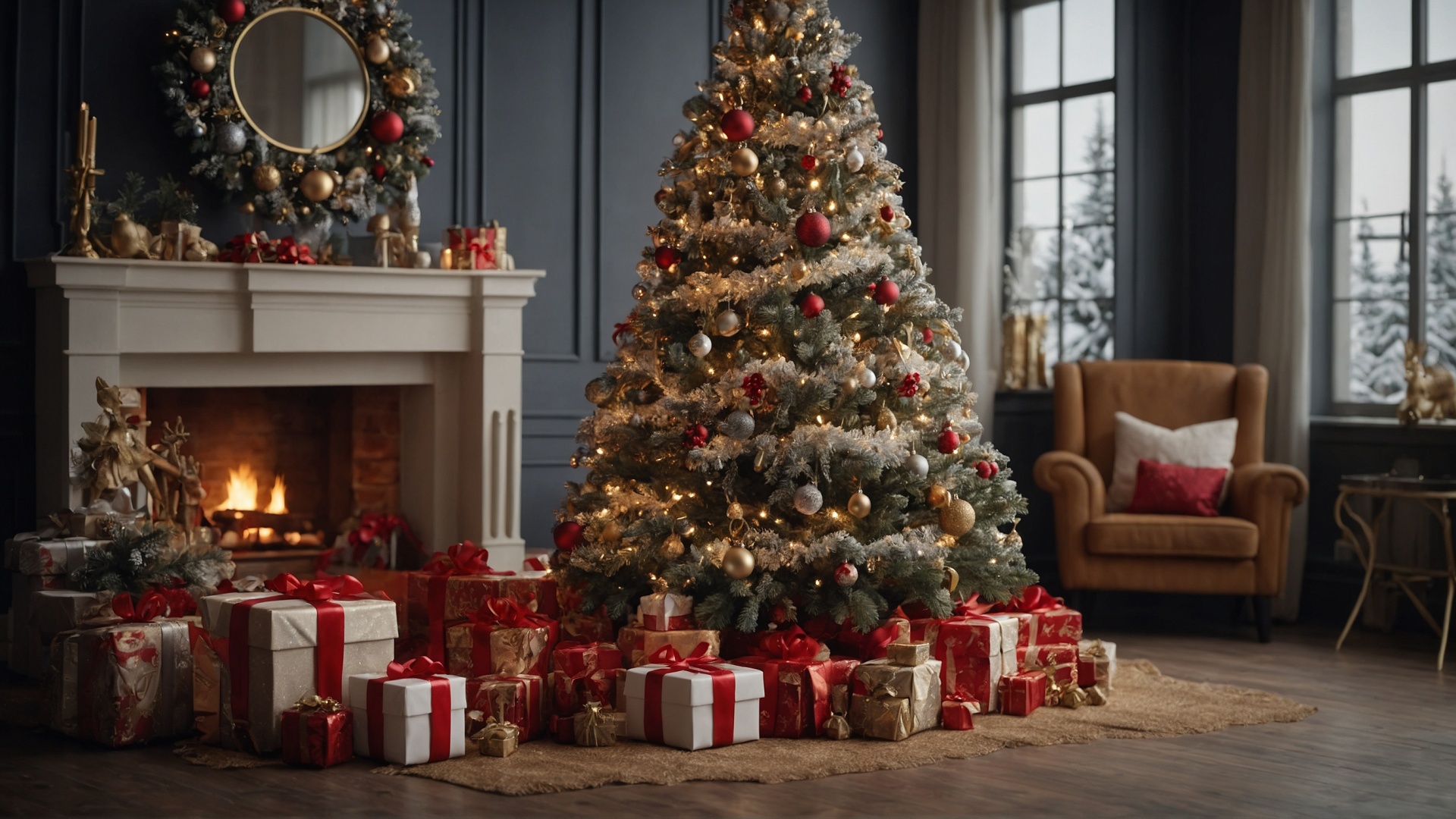 Christmas tree with gifts