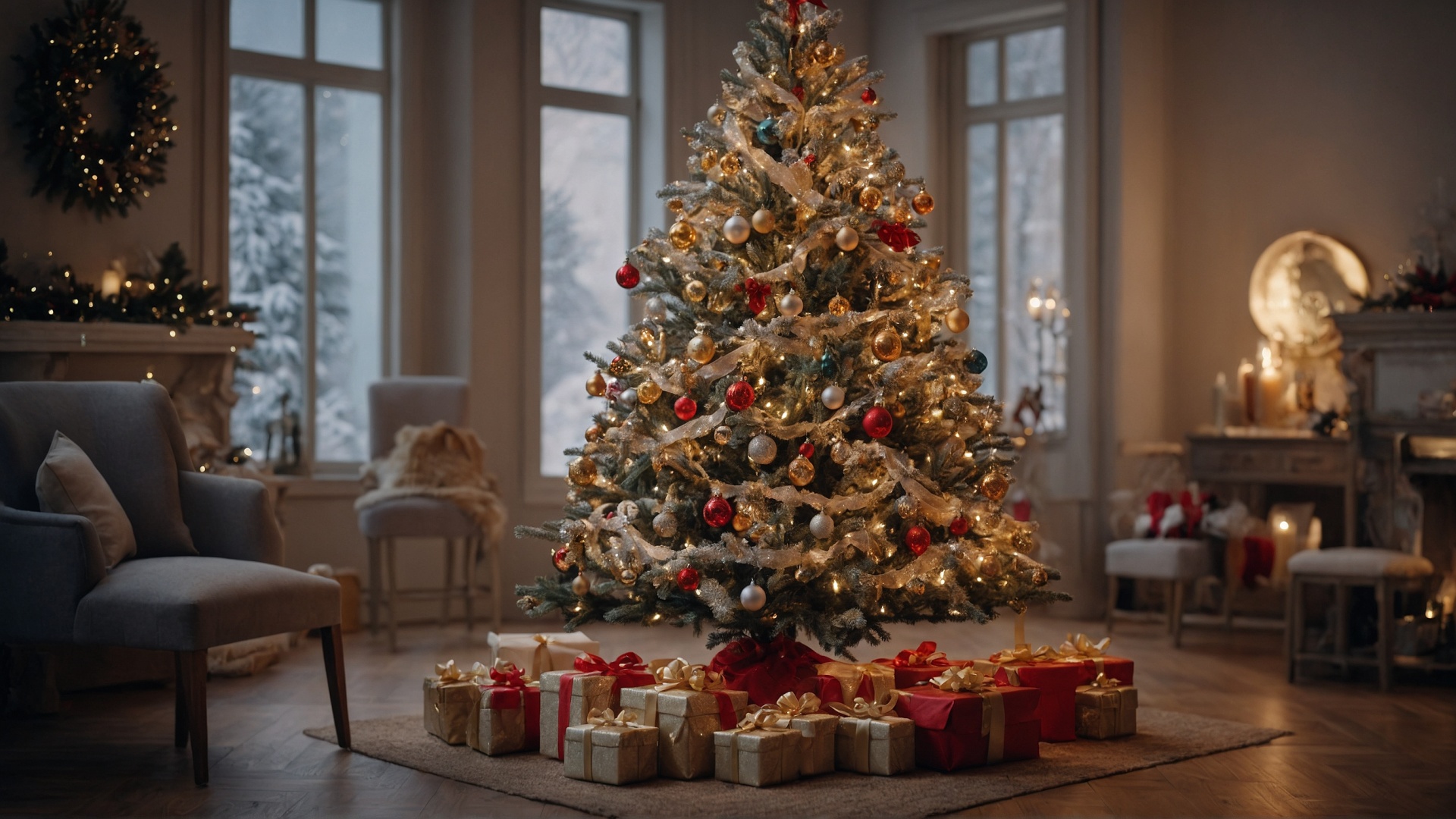 Christmas tree with gifts