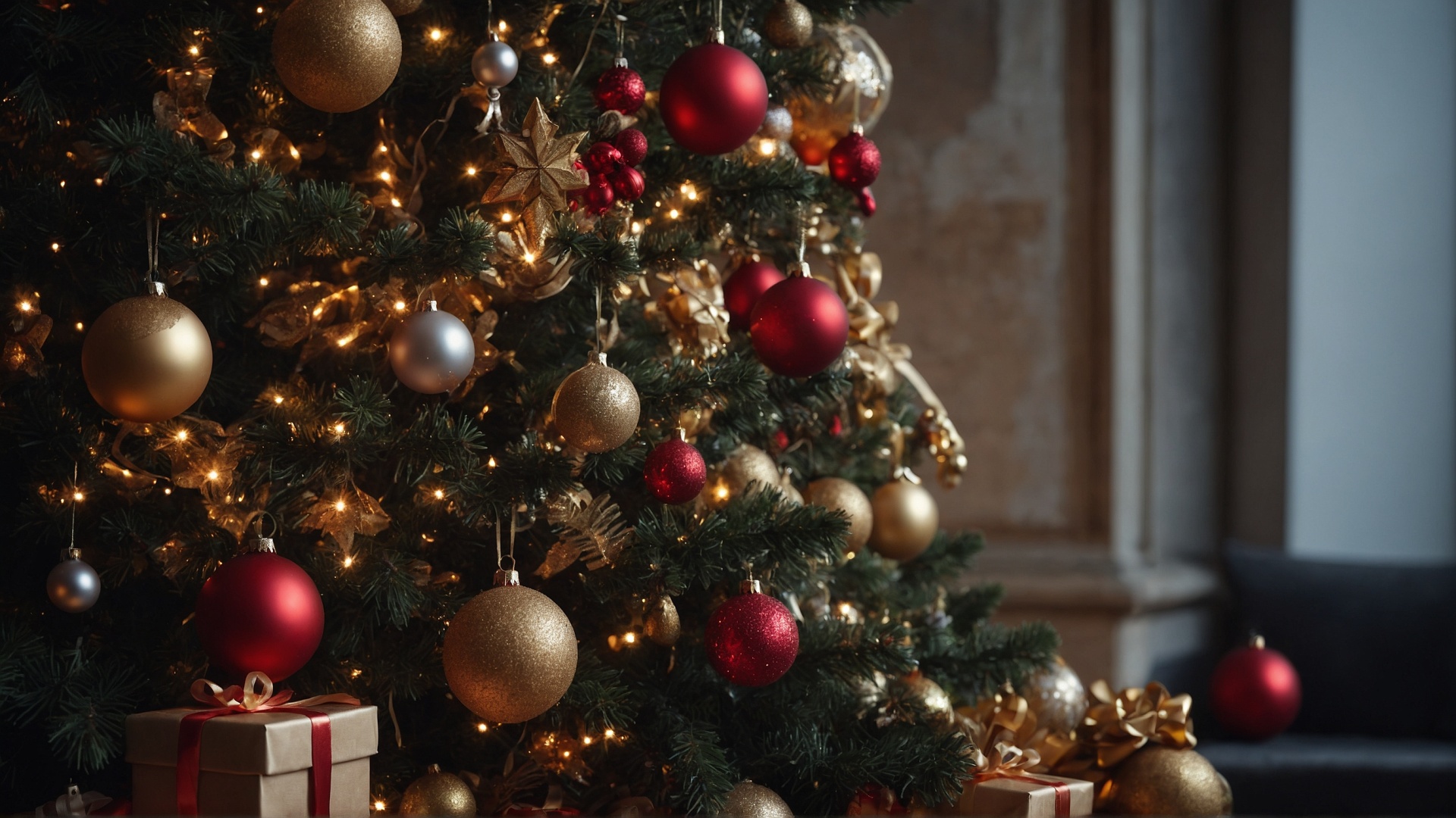 Christmas tree with gifts