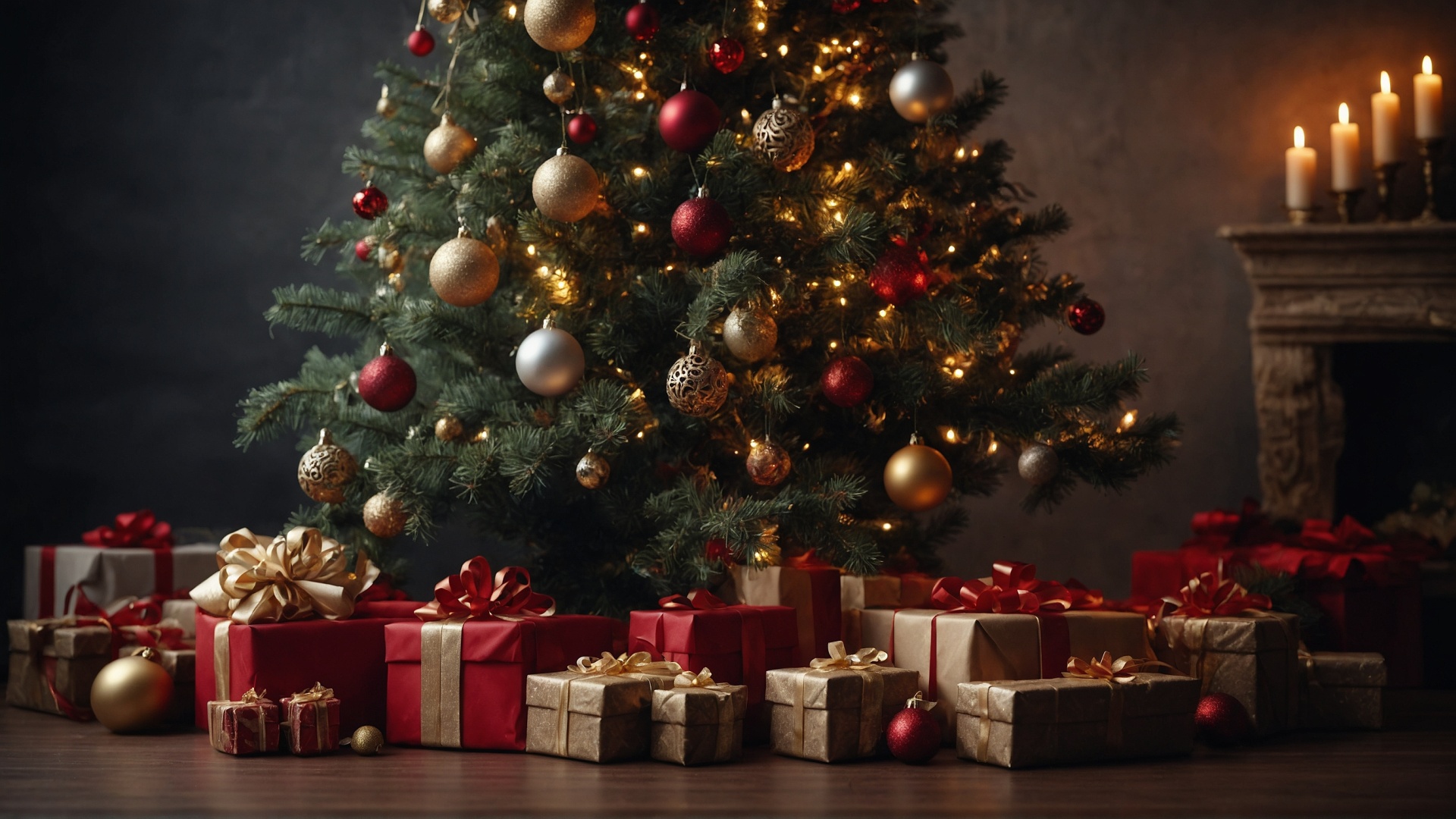 Christmas tree with gifts