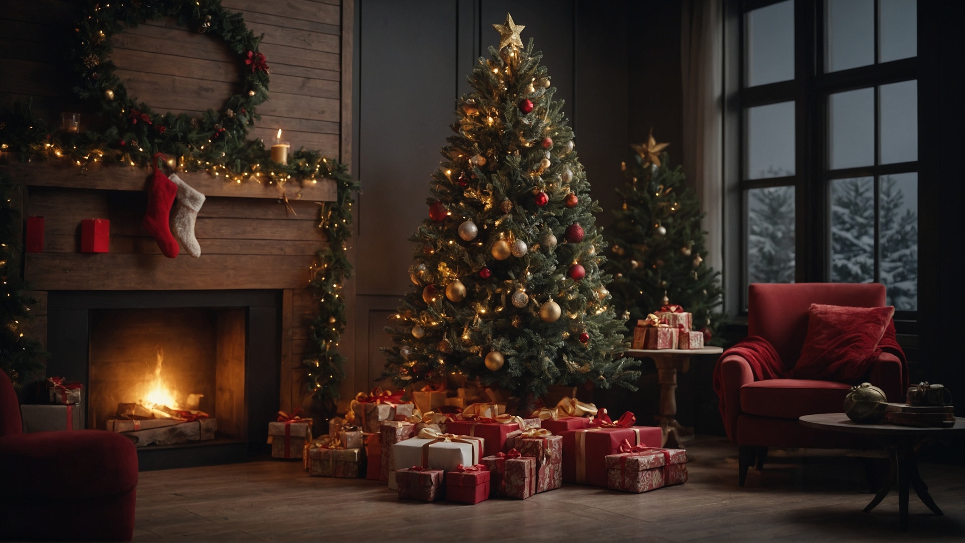 Christmas tree with gifts