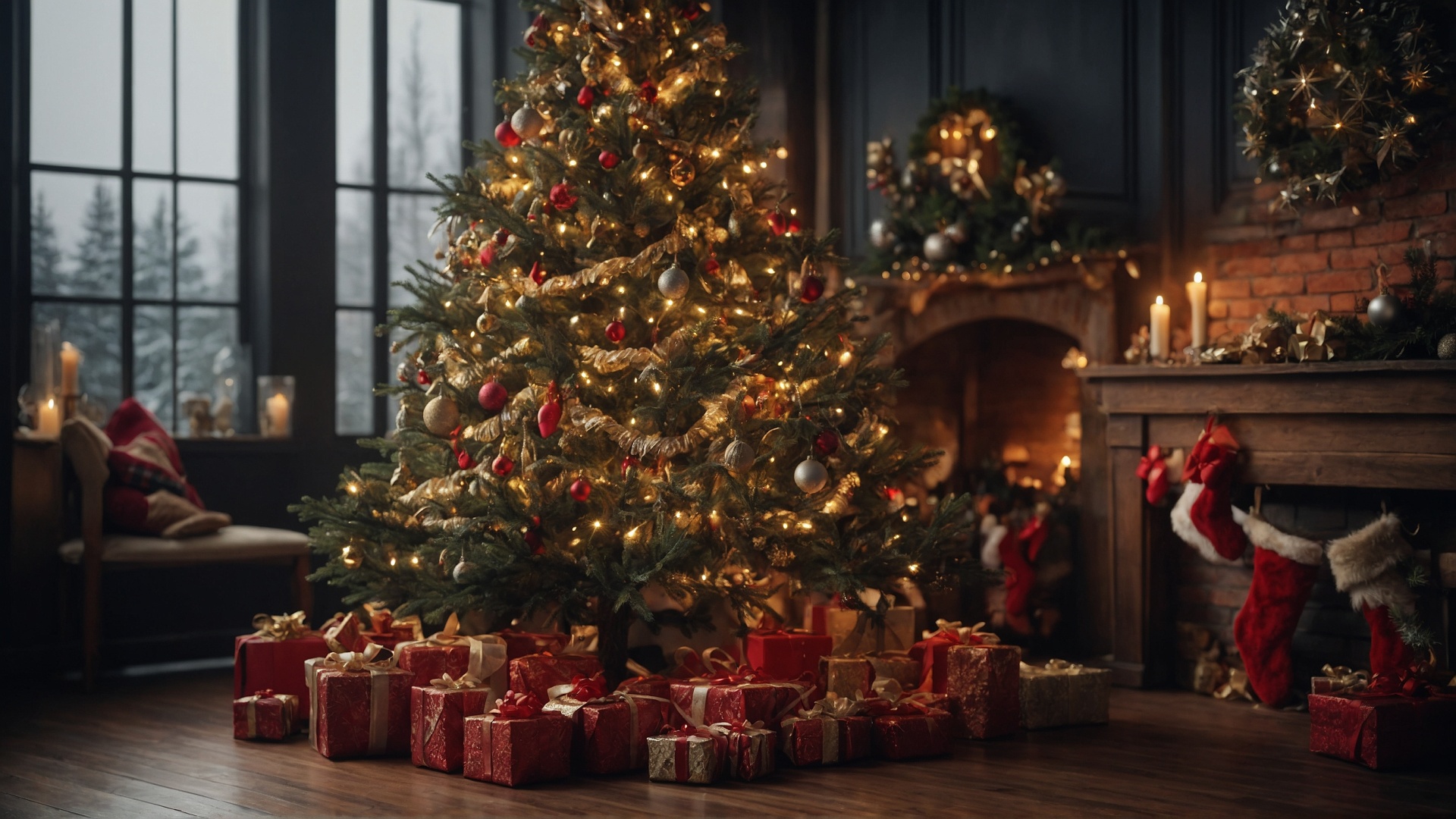 Christmas tree with gifts