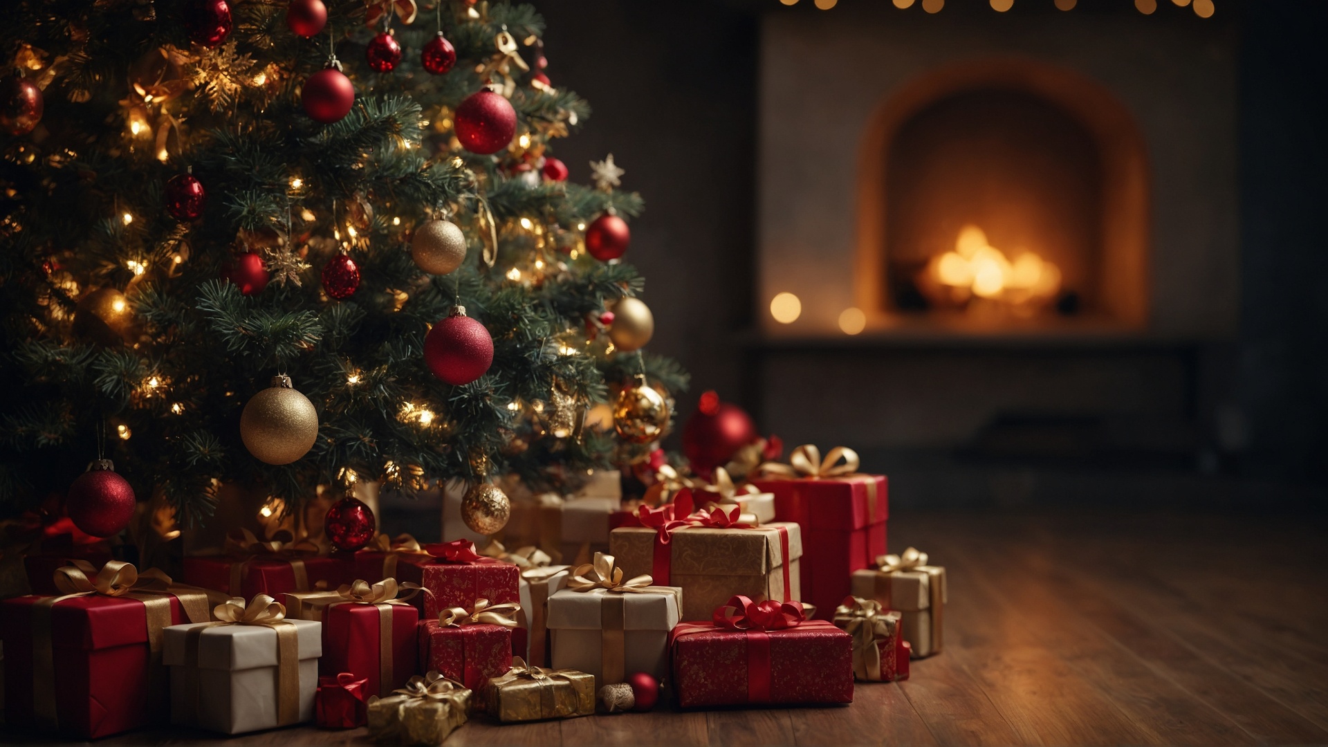 Christmas tree with gifts