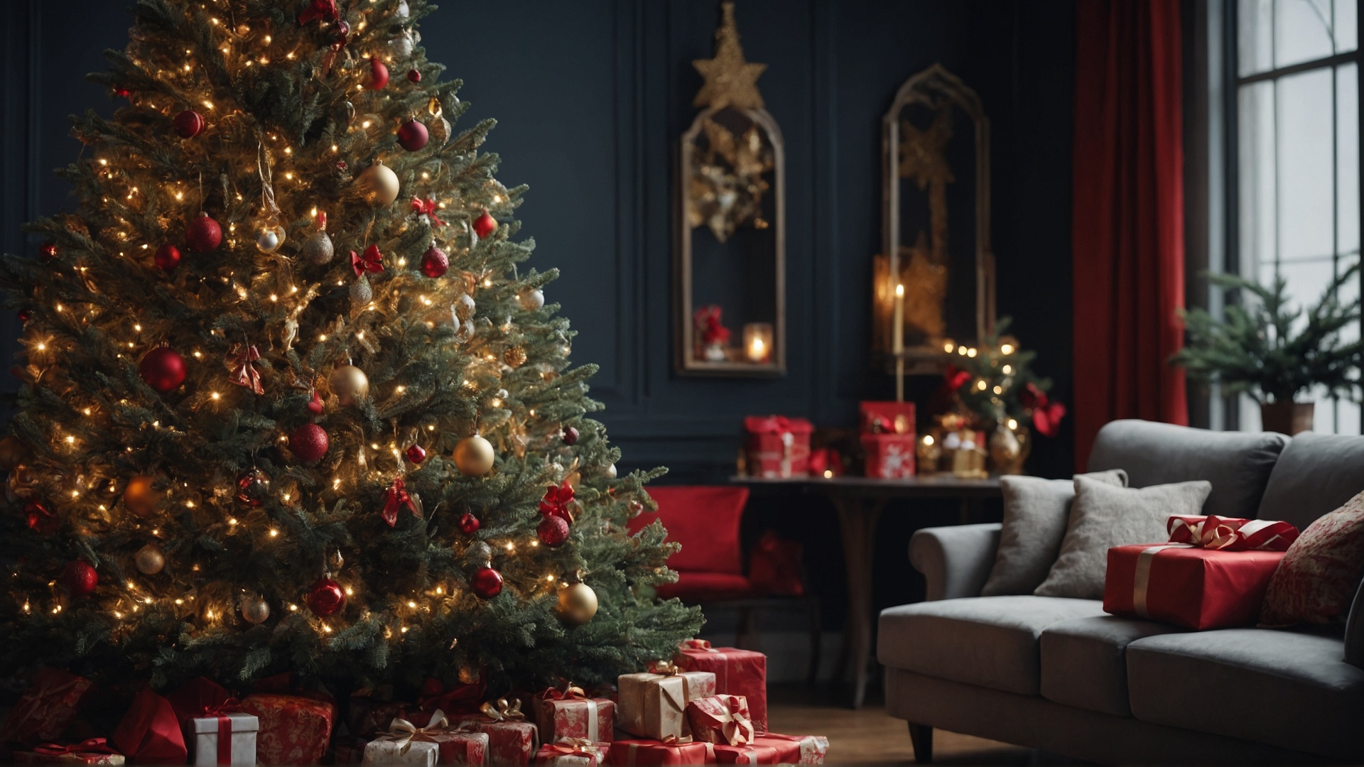 Christmas tree with gifts