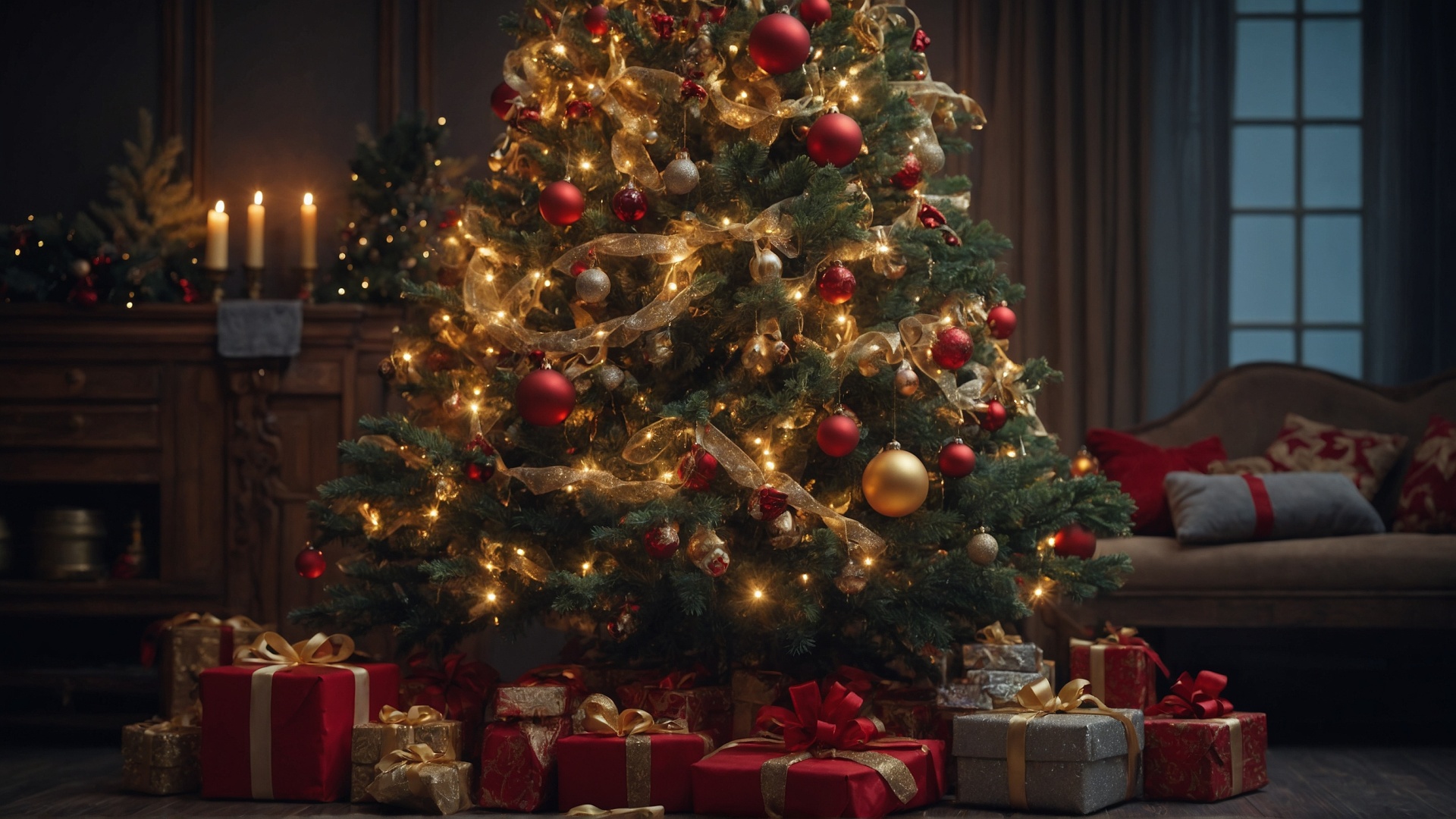 Christmas tree with gifts
