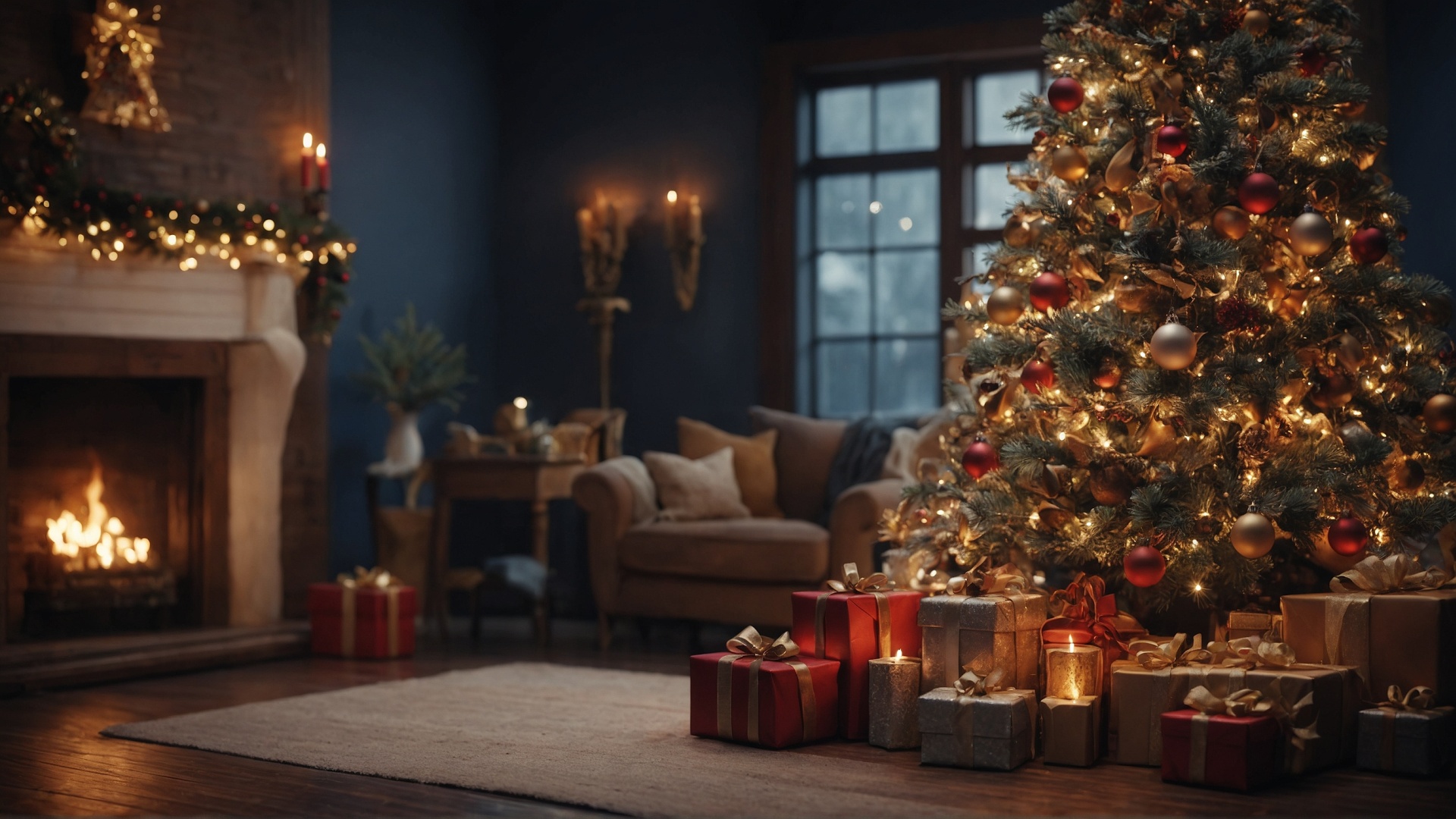 Christmas tree with gifts