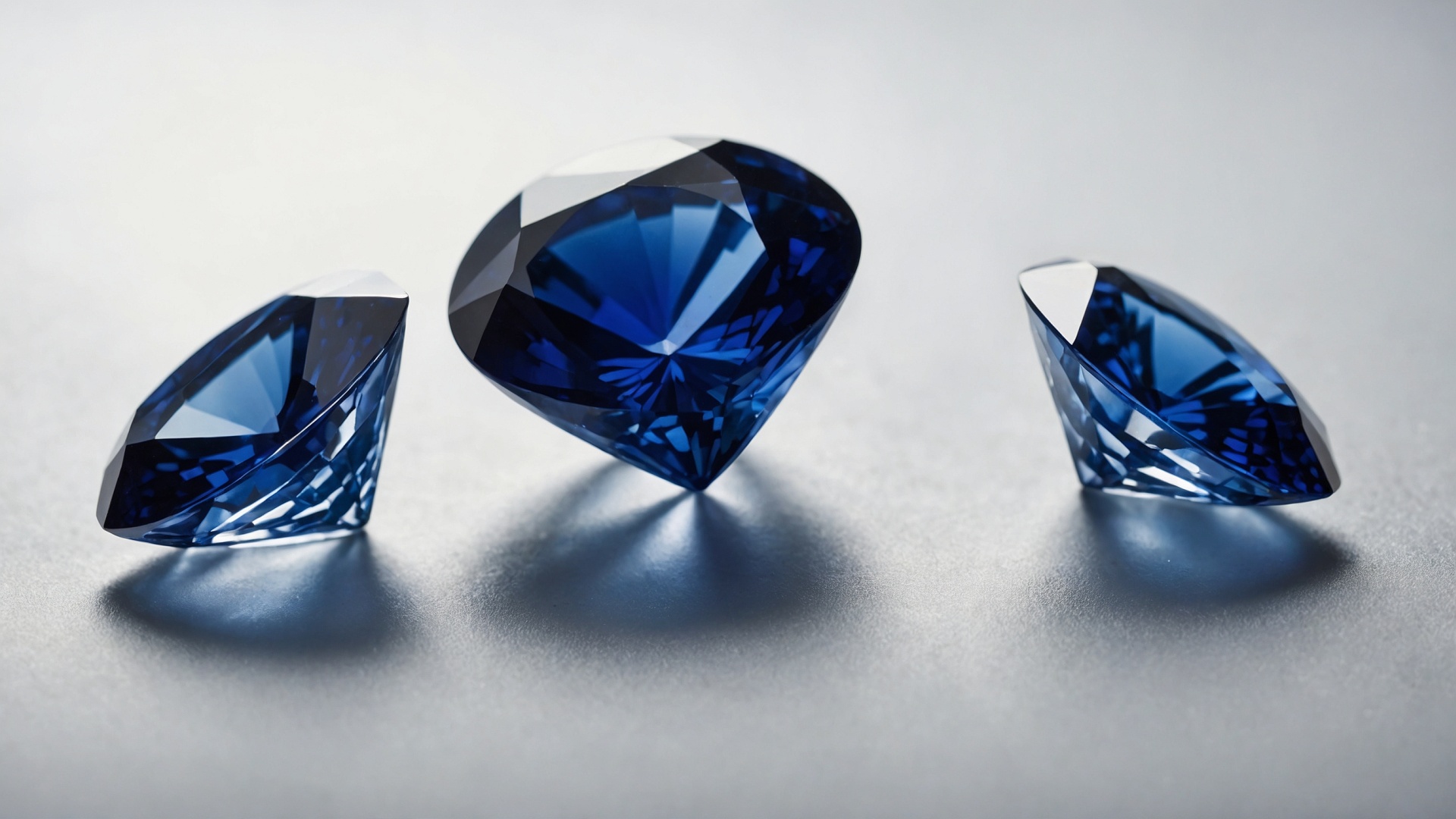 Brilliant sapphires closeup