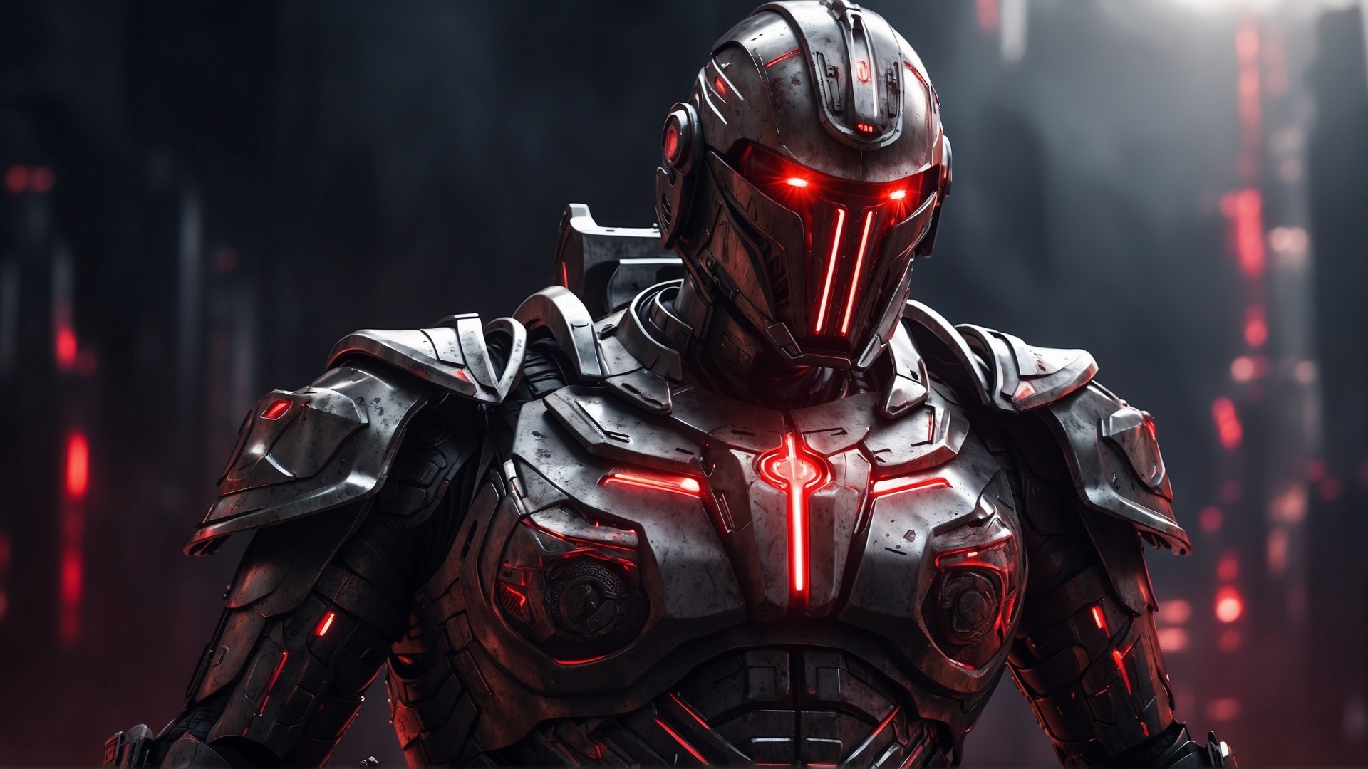 Futuristic templar dark knight