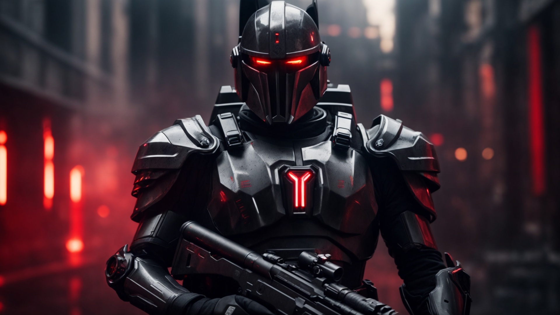 Futuristic templar dark knight