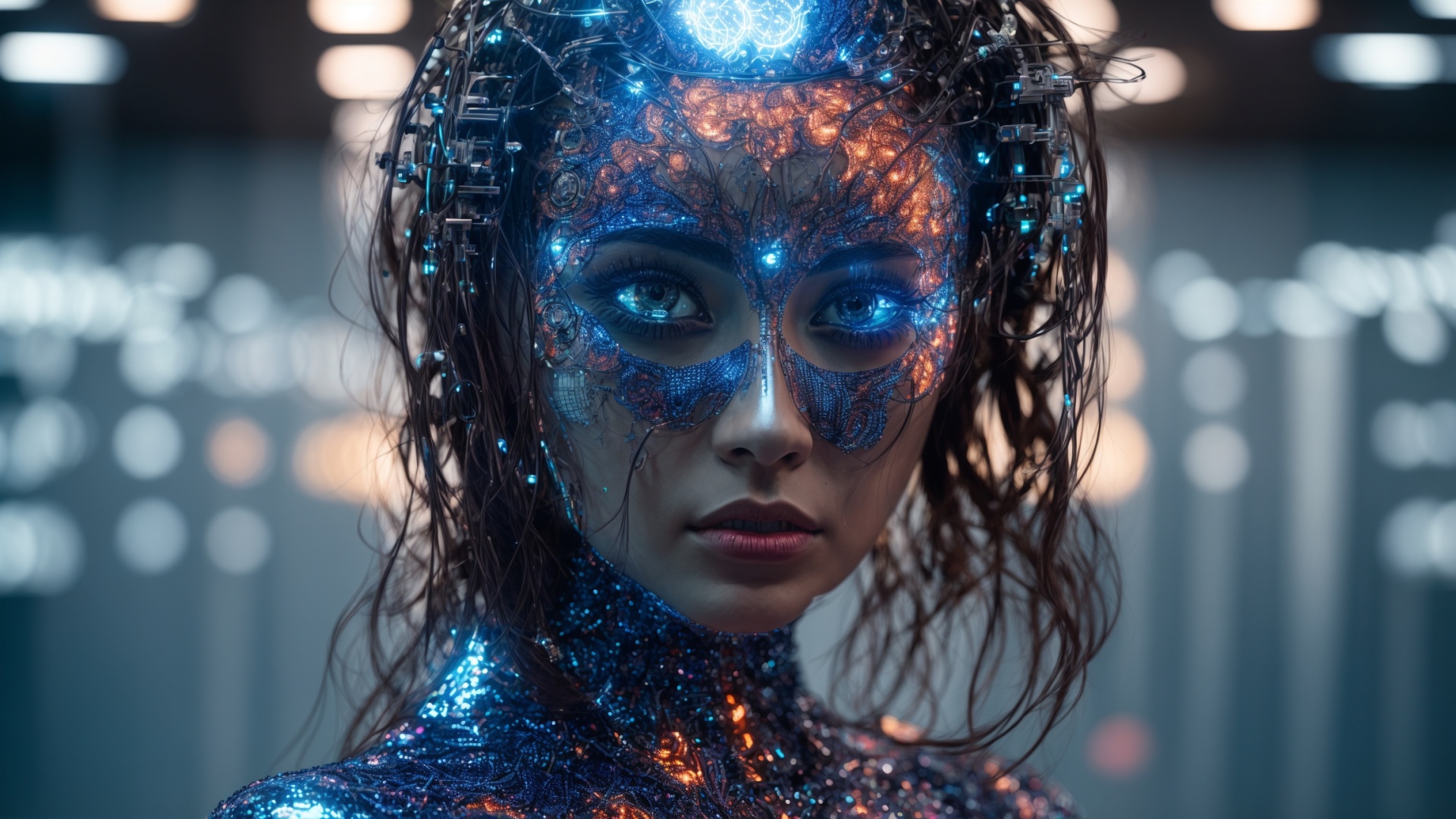 Robot woman portrait