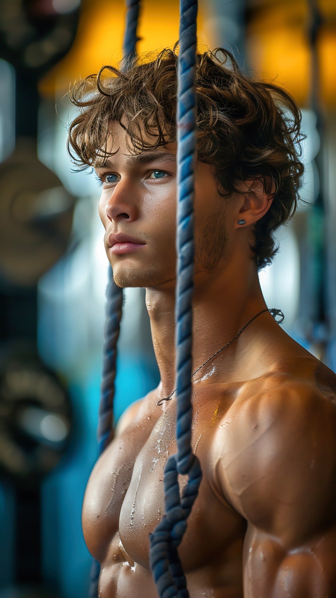 Muscular sporty man