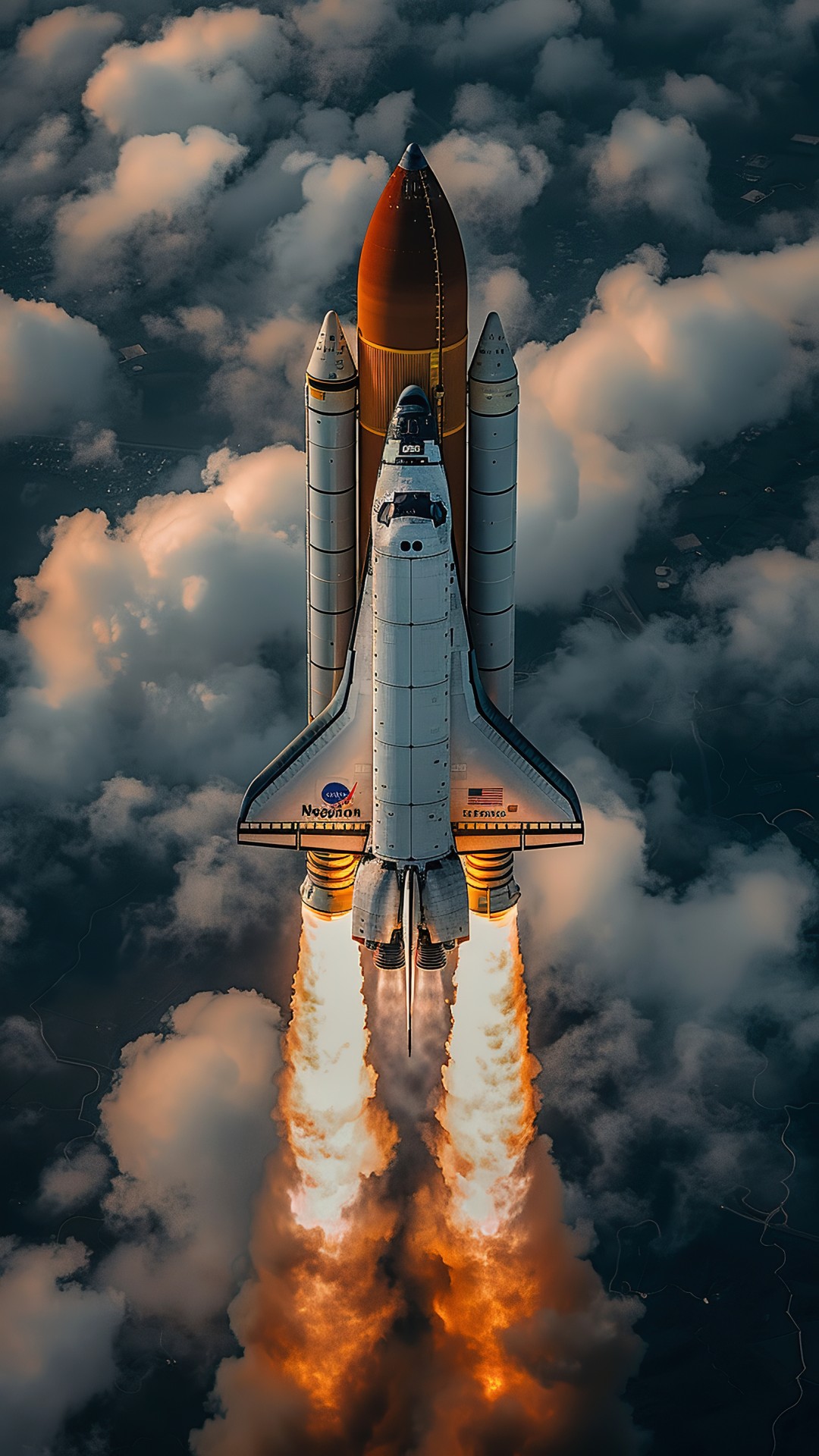 Space Shuttle Taking Off