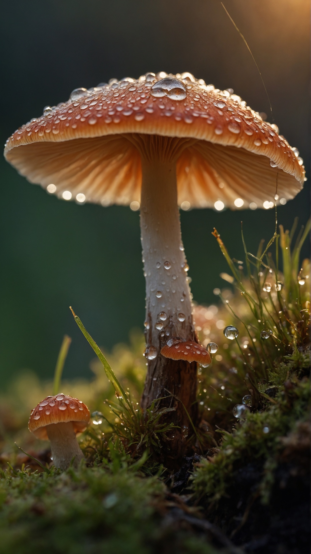 Mushroom with Waterdrops